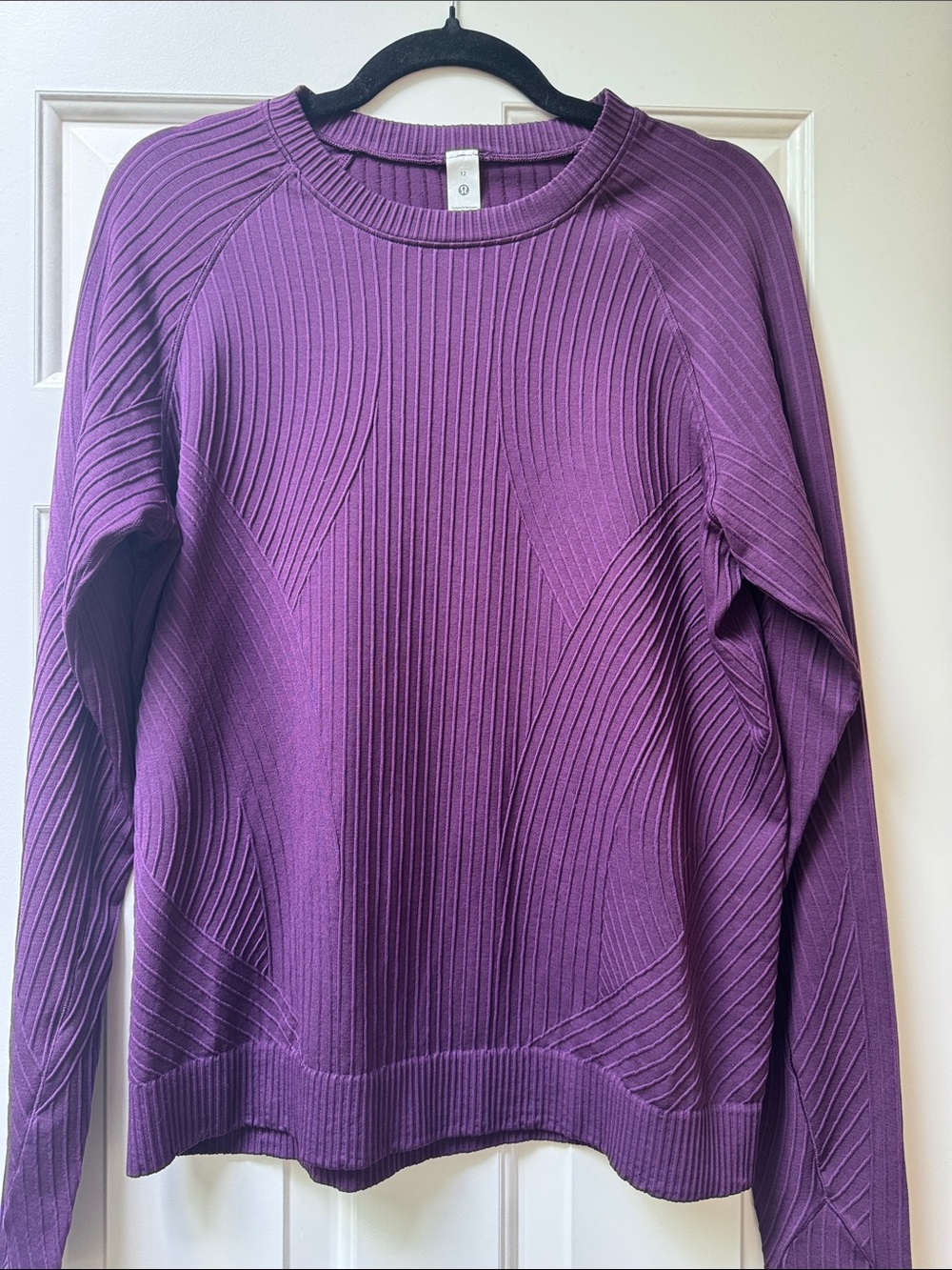 lululemon athletica Purple Ribbed Crew Neck Sweater